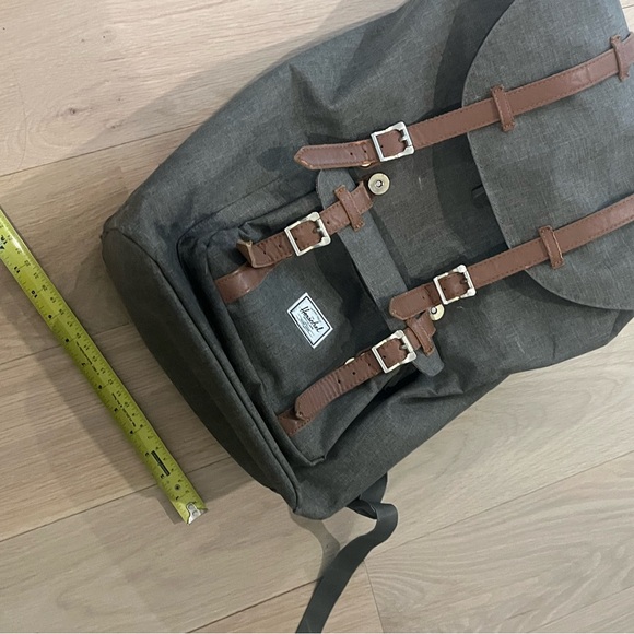 Herschel Supply Company Olive Green Backpack with Brown Straps